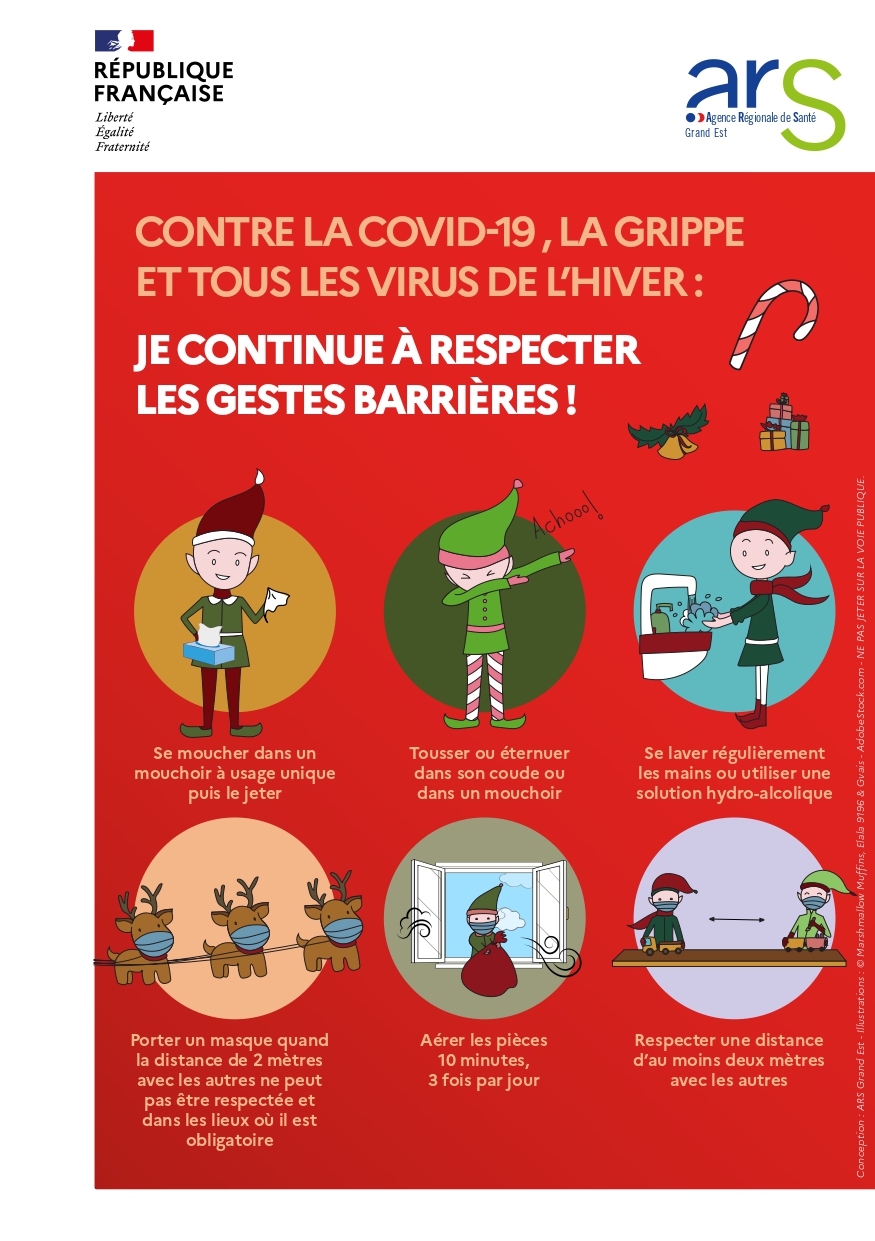 respect des gestes barrières pendant l'hiver